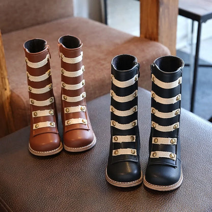 Military High-Top Boots for Kids