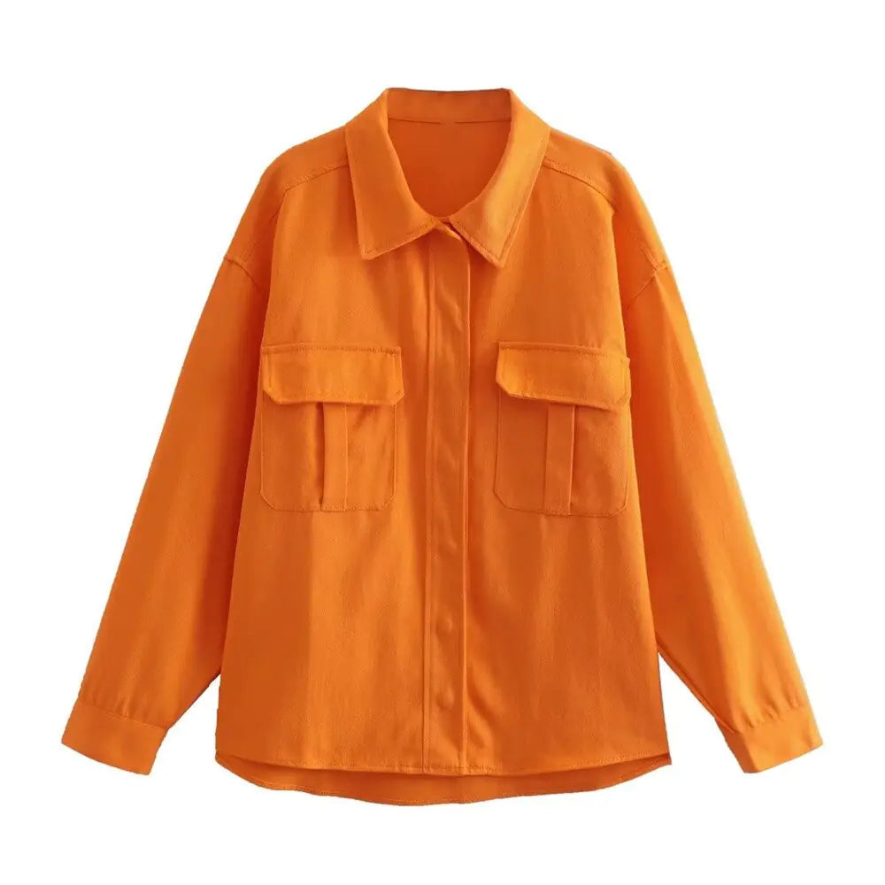 Orange Denim Jacket