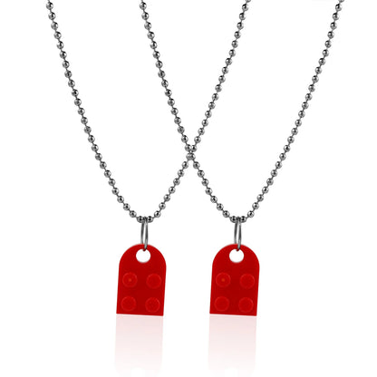 Heart Shaped Lego Pendant Necklaces