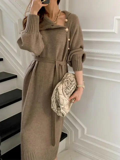 Turtleneck Knit Dress