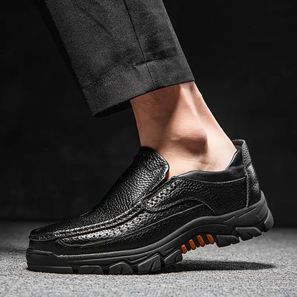 ONYX ASH Genuine Leather Slip-On Dress Shoes