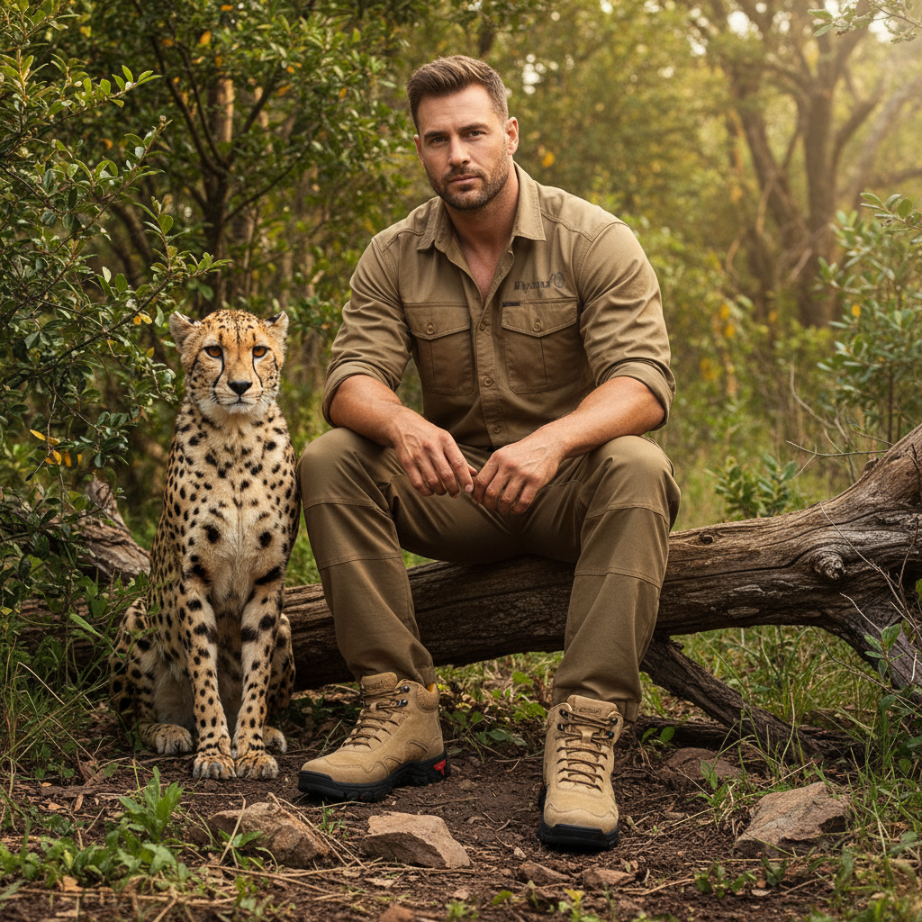 FLYLAND Handmade Genuine Pig Leather Ankle Chukka Boots