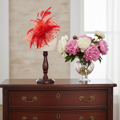 KOKO Mesh Feather Headband Fascinators