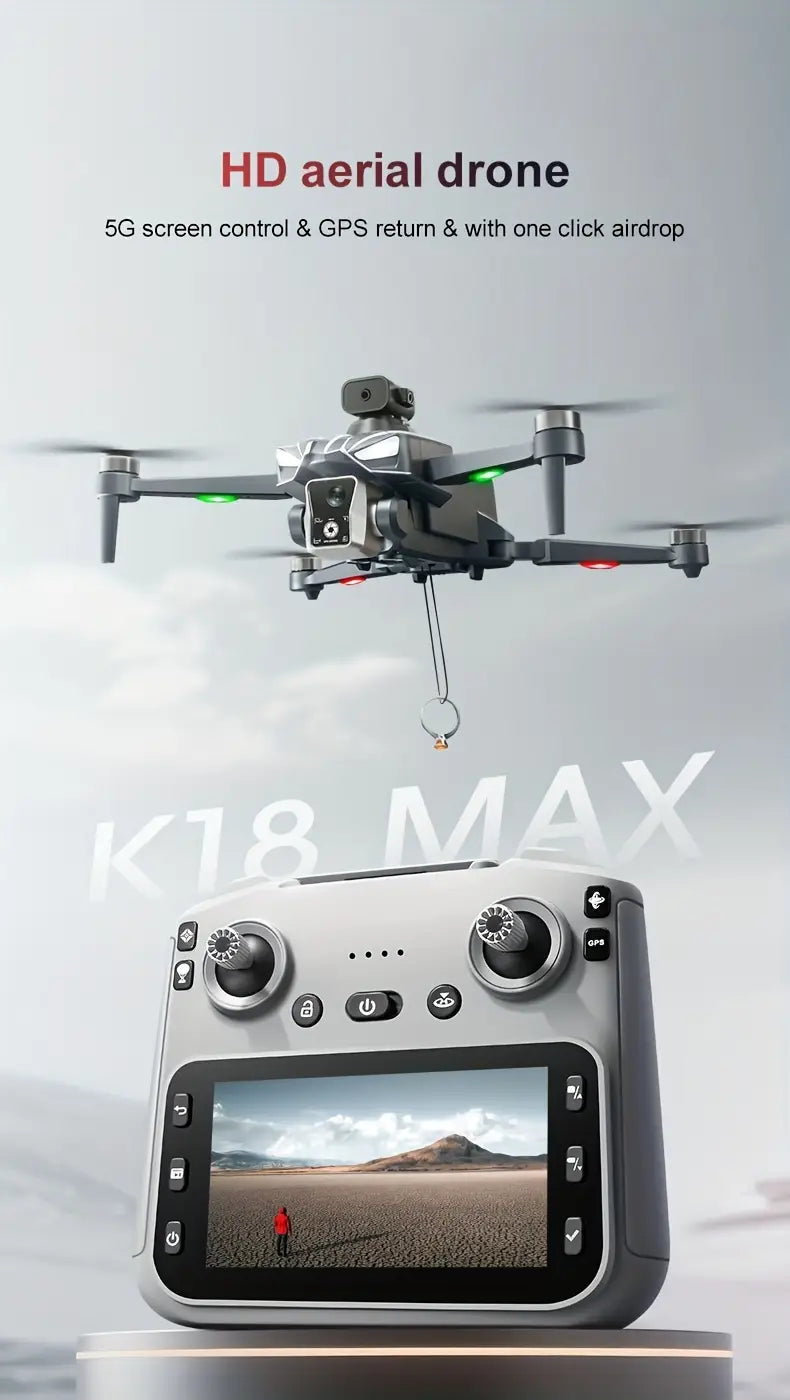 K18MAX 4.5-inch Screen Drone with GPS