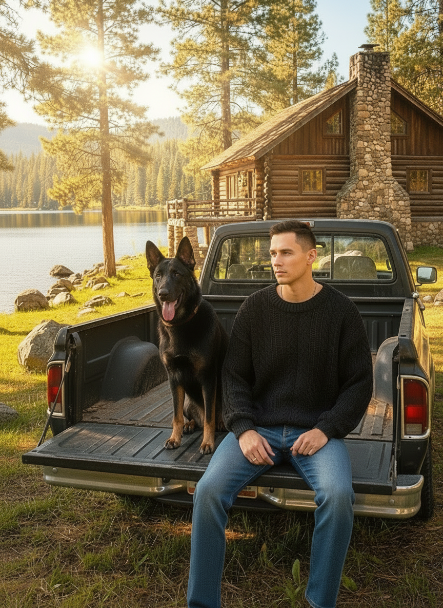 Cozy Geometric Plus Size Acrylic Aran Crew Neck Sweater