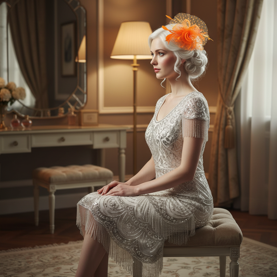 KOKO Mesh Feather Headband Fascinators