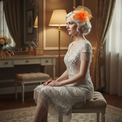 KOKO Mesh Feather Headband Fascinators