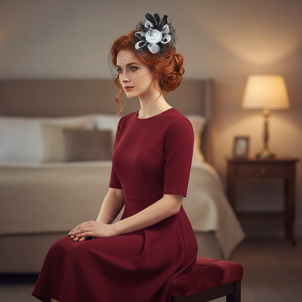 KOKO Mesh Feather Headband Fascinators