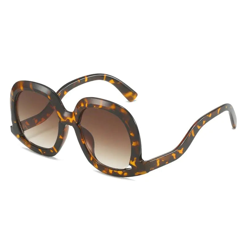 Unique Upside-Down Oval Sunglasses