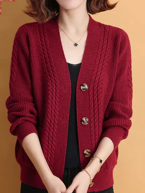 Casual Cable Knitted Cardigan