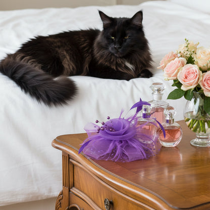 KOKO Mesh Feather Headband Fascinators