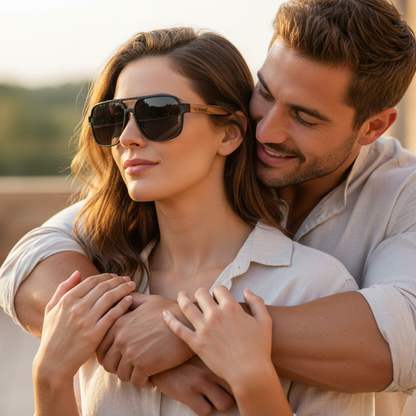 Oi Wood Polarized UV Protection Sunglasses