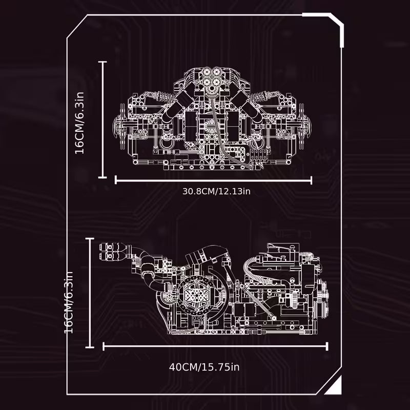 Super Car Electric V8 Engine Building Blocks