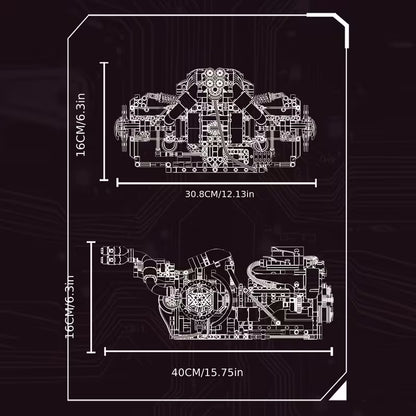 Super Car Electric V8 Engine Building Blocks