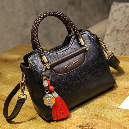 MIU MIN Leather Kelly Handbag