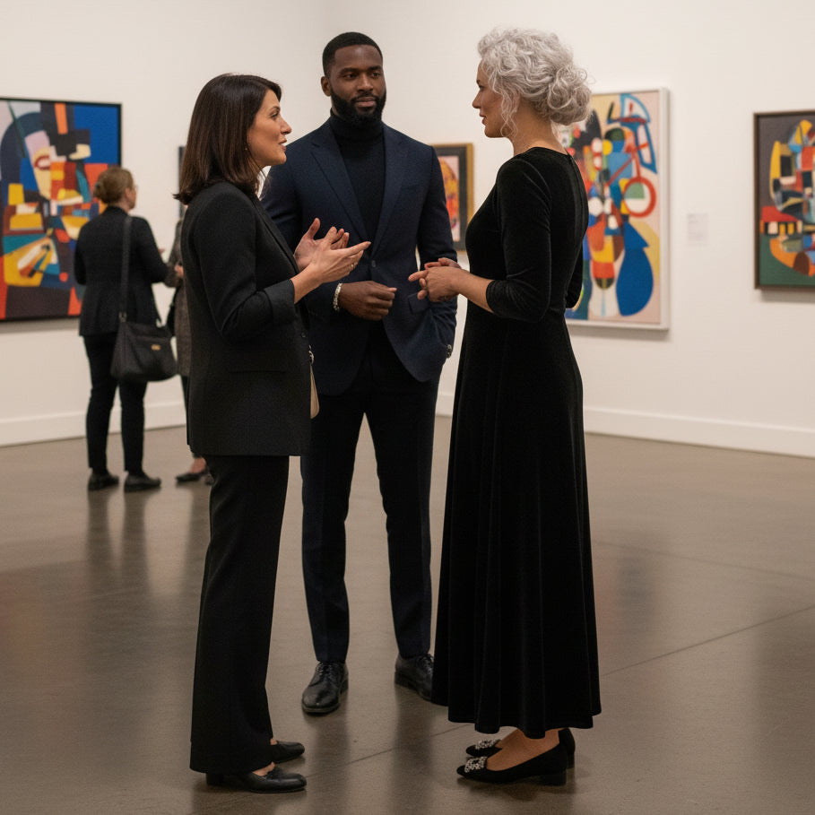 Velvet 3/4 Sleeve Midi Dress