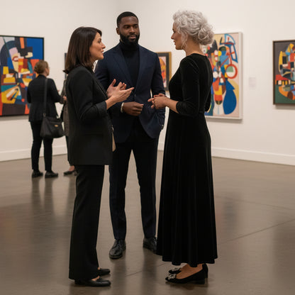 Velvet 3/4 Sleeve Midi Dress