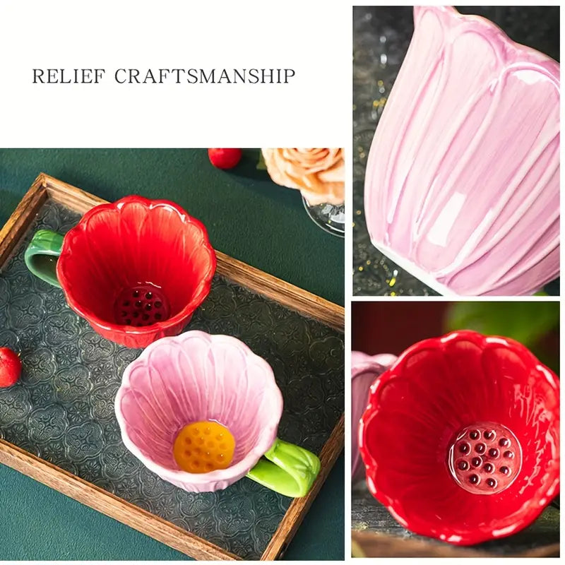 Ceramic Flower Coffee Cup