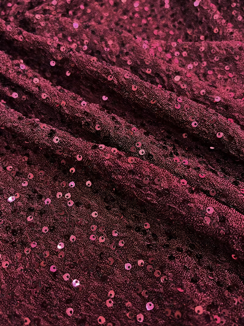 Puff Sleeve Sequin Midi Dress