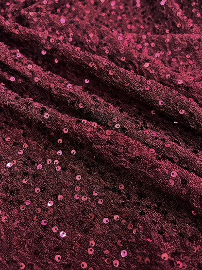 Puff Sleeve Sequin Midi Dress