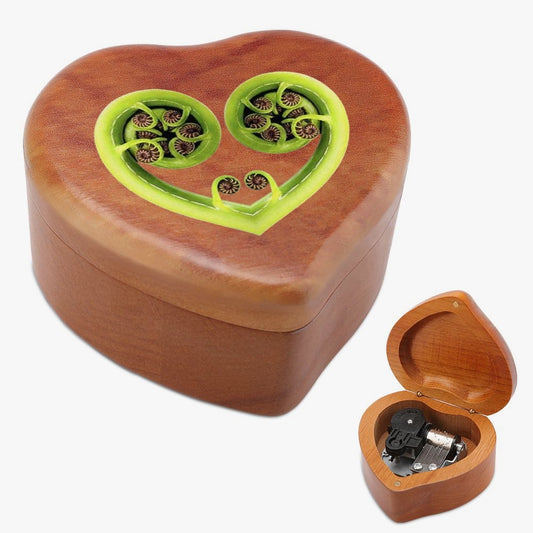 Heart Shaped Wooden Music Boxes