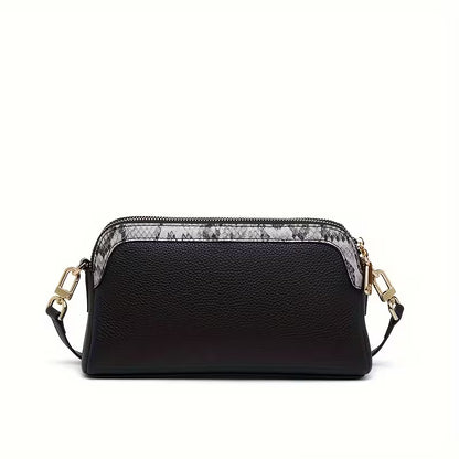 Birkin Inspired Genuine Leather Handbag - Dual Tone Snake Edition