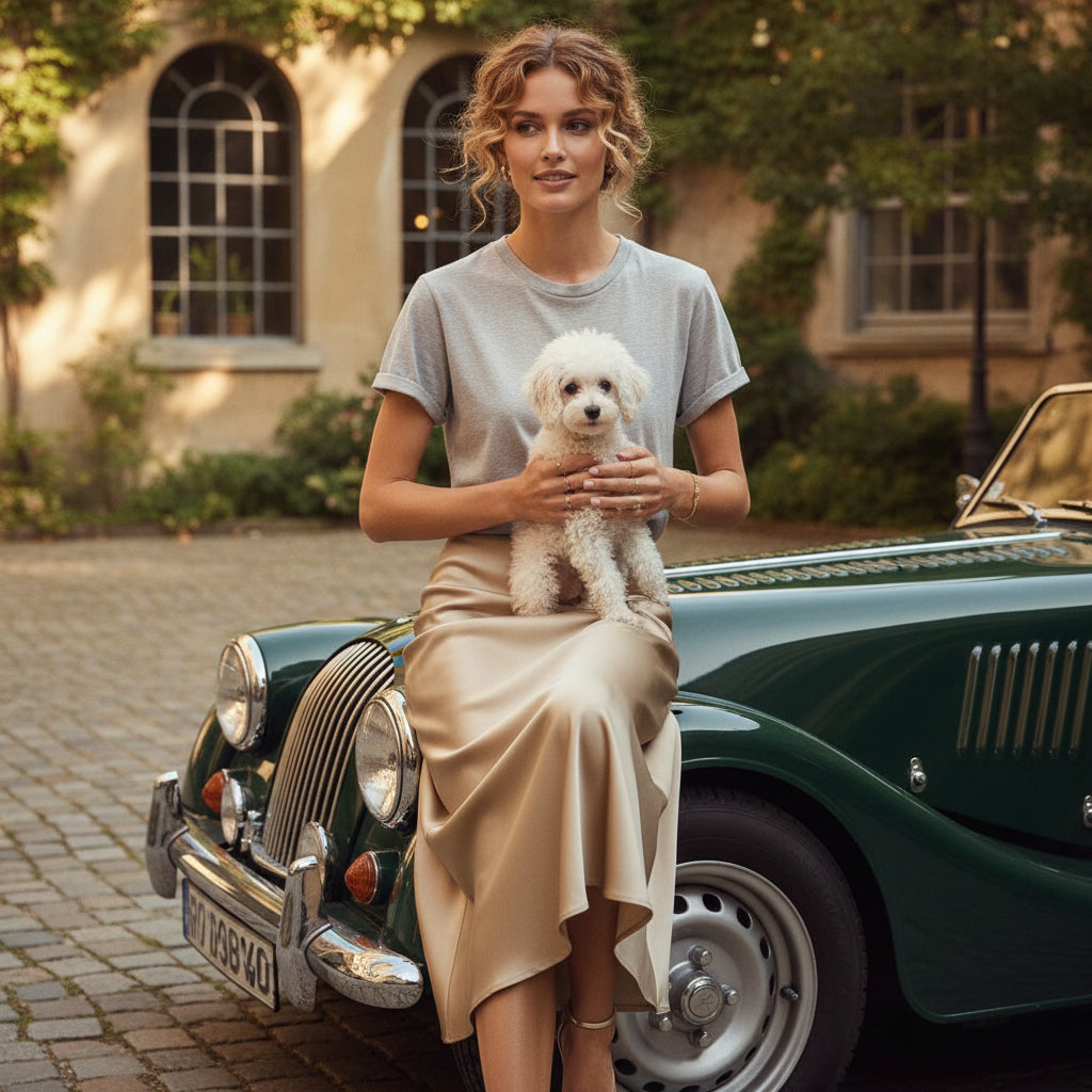 Lady Rose Satin A-Line Skirts