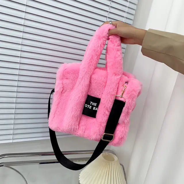 Designer Faux Fur Tote Bags