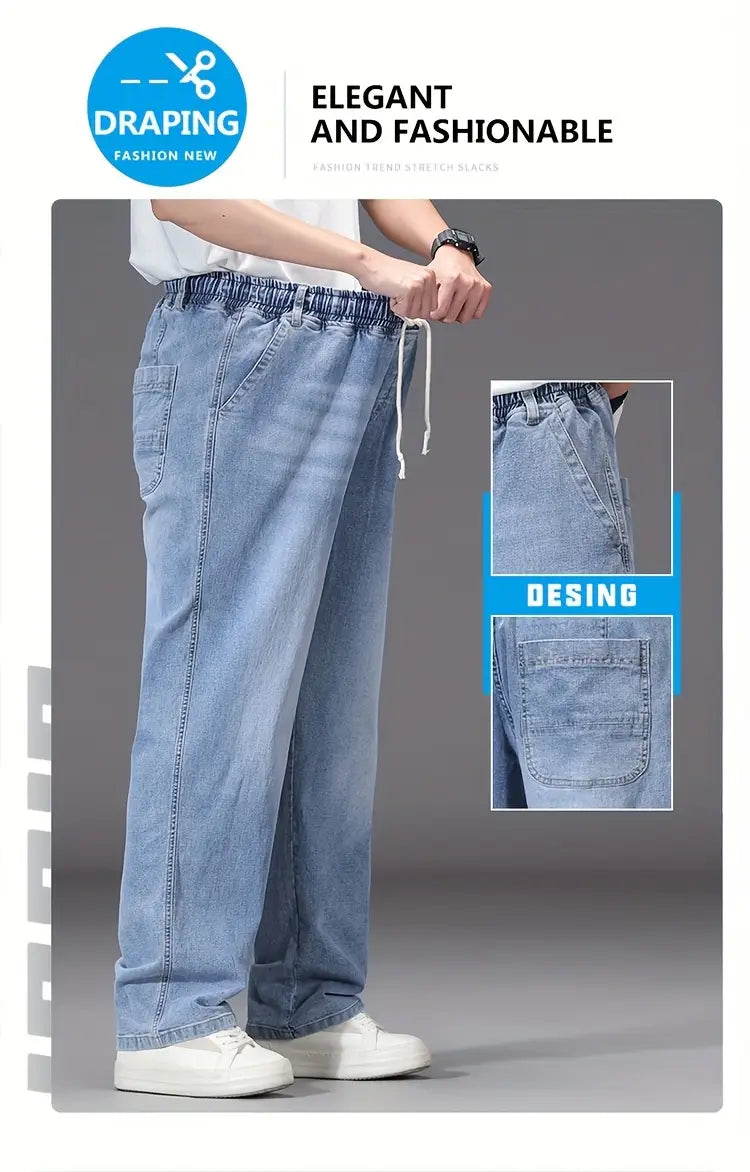 HANDSOM Plus Size Palazzos Stretch Jeans