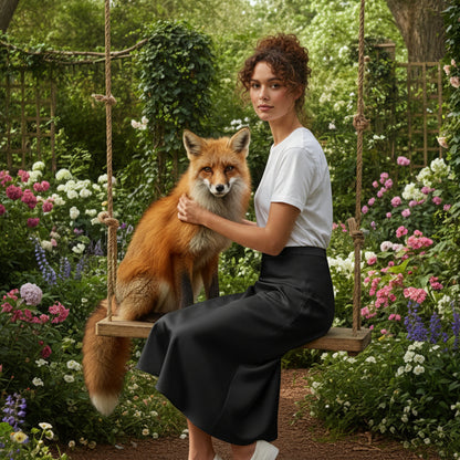 Lady Rose Satin A-Line Skirts