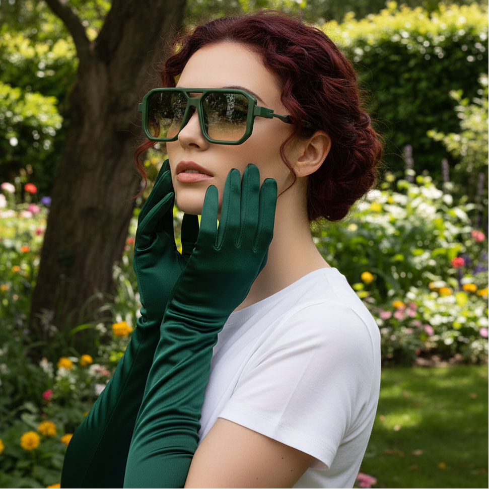 TITANORA Unisex Square Frame Designer Sunglasses