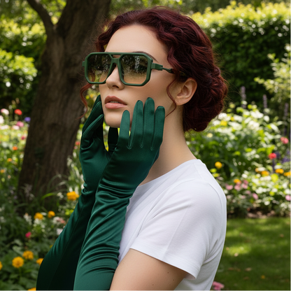 TITANORA Unisex Square Frame Designer Sunglasses