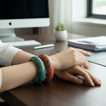 Ziquexsite Natural Stone Wide Bracelet