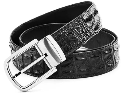 Hornback Crocodile Skin Leather Belts