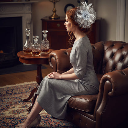 KOKO Mesh Feather Headband Fascinators