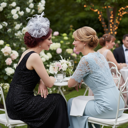 KOKO Mesh Feather Headband Fascinators