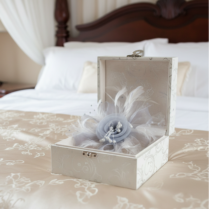 KOKO Mesh Feather Headband Fascinators