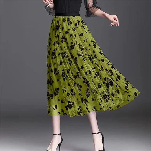 Mesh Floral Posy Skirts