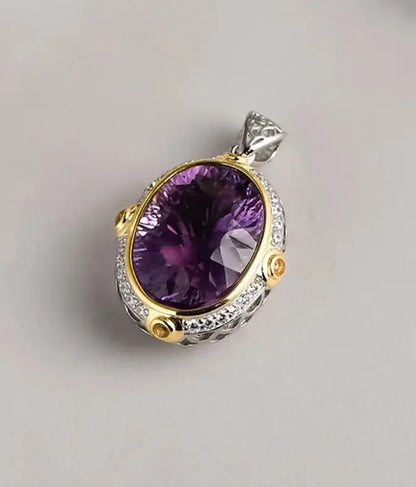 BRIOUS Exquisite Oval Synthetic Crystal Pendants