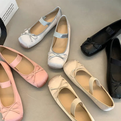 Satin Mary Jane Ballet Shoes