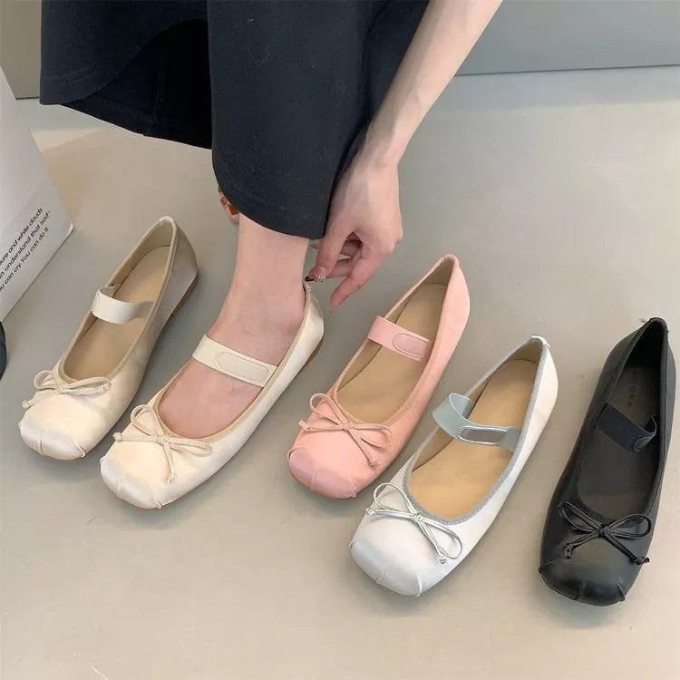 Satin Mary Jane Ballet Shoes