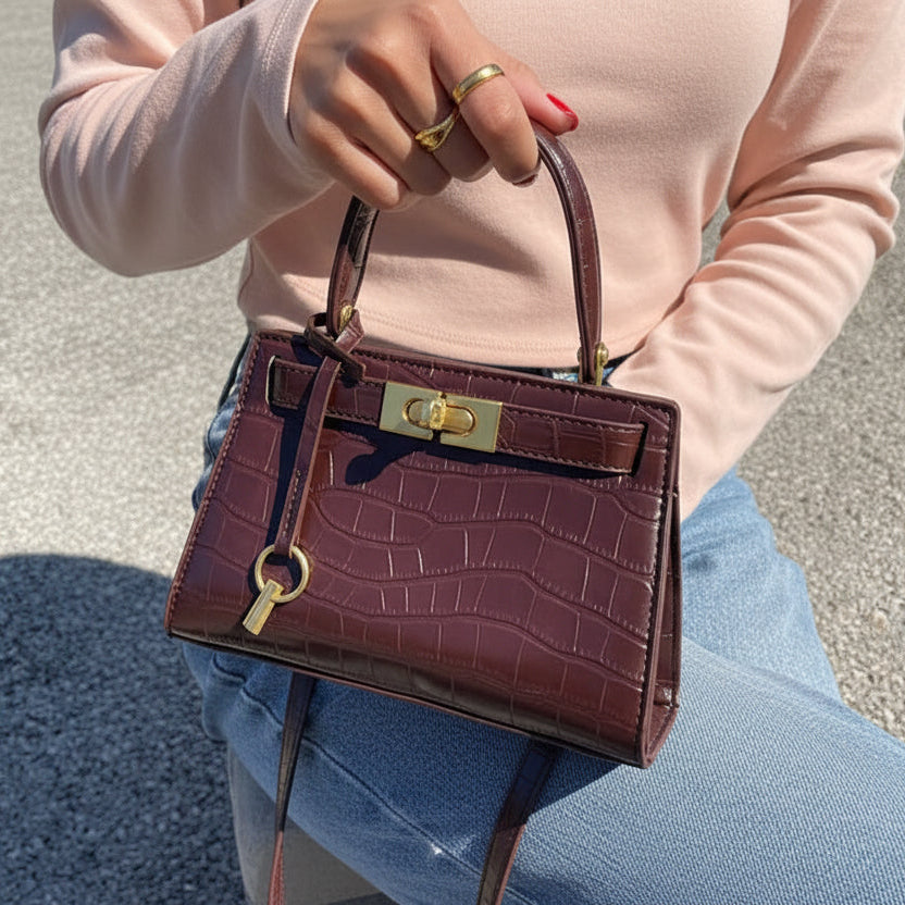 Lee Radziwill Inspired Petite Kelly Crossbody Handbag