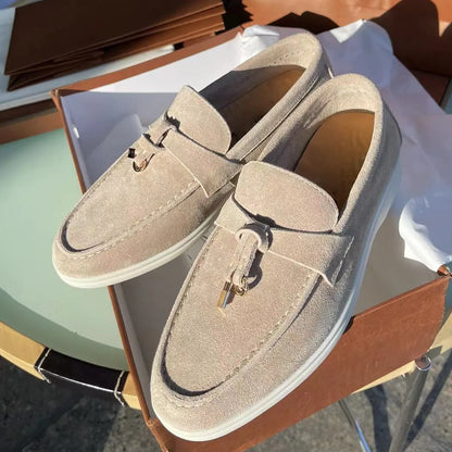 Loro Suede Charm Loafers