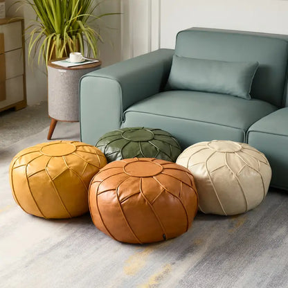 Moroccan Dual Purpose Vegan Leather Ottoman