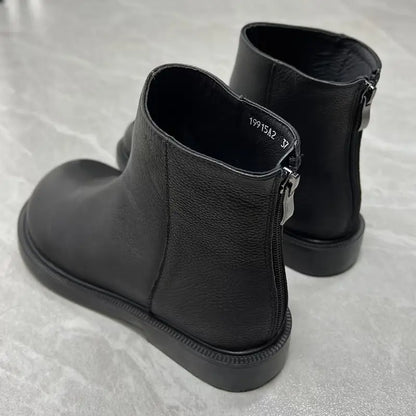 Genuine Leather Chelsea Ankle Boots