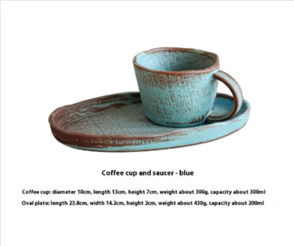 Handcrafted Japanese Pottery Coffee Cup Set