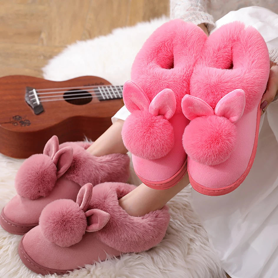 Warm & Fuzzy Bunny Slippers