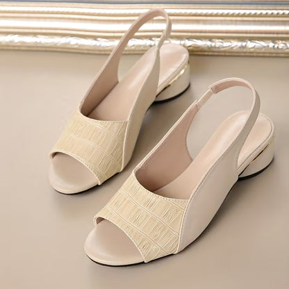 Sophia Peep Toe Vegan Leather Sandals