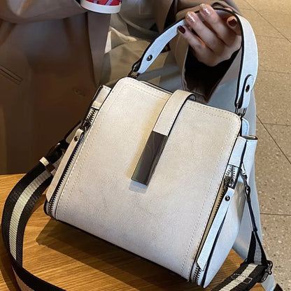 MACOO Split Leather Handbag