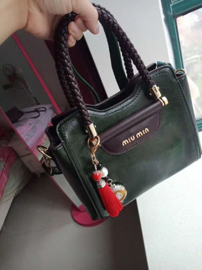 MIU MIN Leather Kelly Handbag